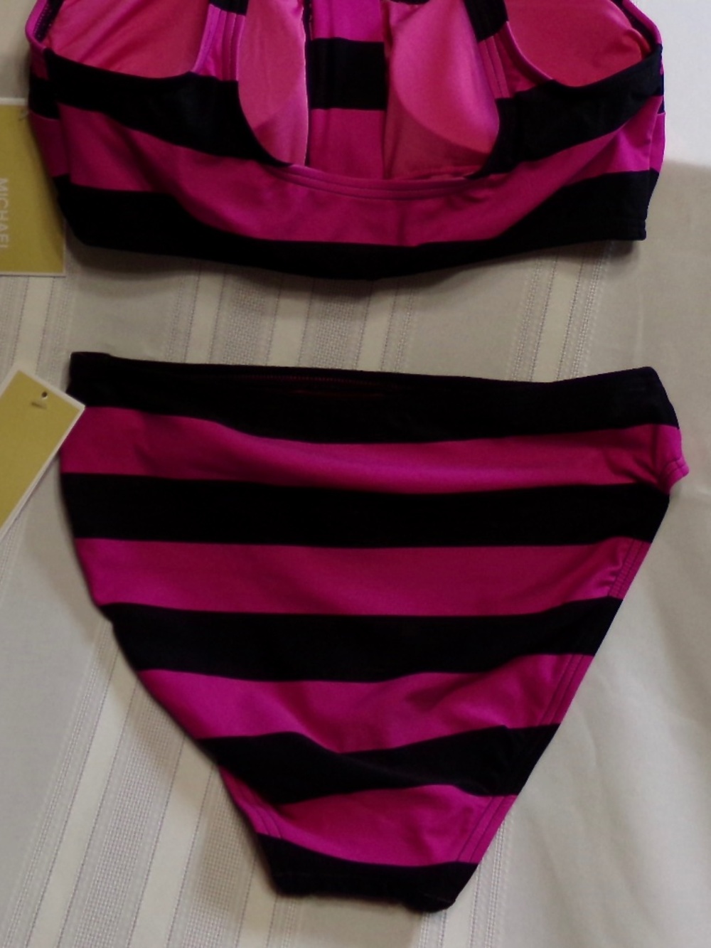 NWT Michael Michael Kors 660 Cerise Sport, Stripped 2PC Bikini Size XS - Picture 9 of 13